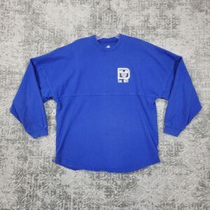 Walt Disney World Spirit Jersey Shirt Women's Small Blue Silver Logo Oversized